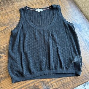 Boden | Pointelle Vest - L, Black, New